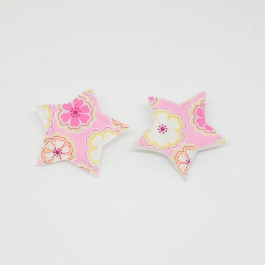Barrette Etoile petite taille Liberty Toria rose. Lot de 2