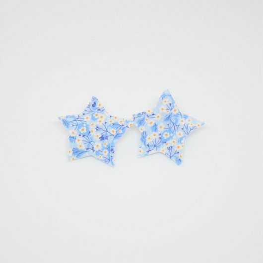 Barrette Etoile petite taille Liberty Mitsi valeria bleu Lot de 2