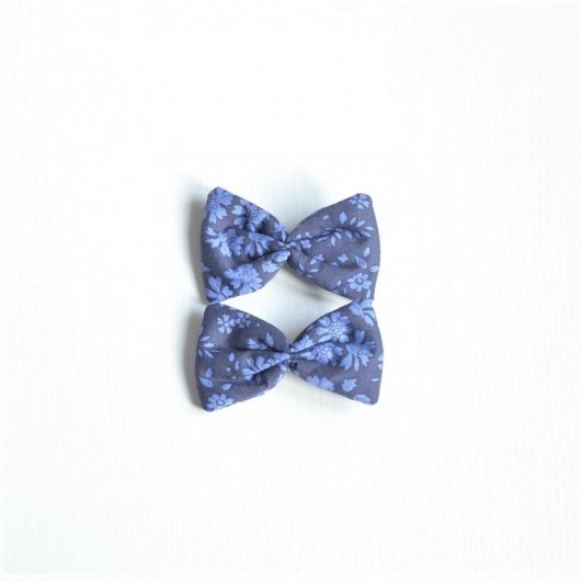 Barrette Liberty Capel bleu nuit petite taille lot de deux