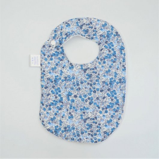Bavoir Liberty Wiltshire bleu et éponge blanche