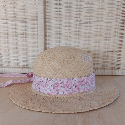Ceinture foulard rose tissu multi fonction liberty mitsi valeria rose