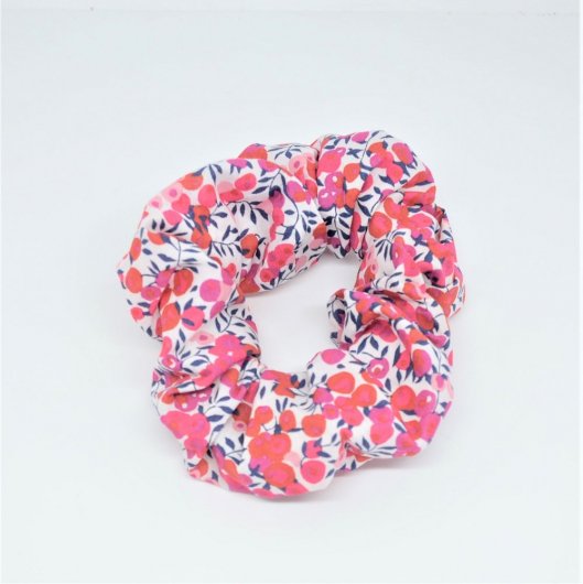 Chouchou cheveux scrunchie liberty Wiltshire rouge