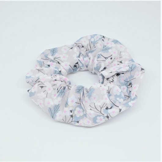 Chouchou cheveux scrunchie liberty Mitsi grey