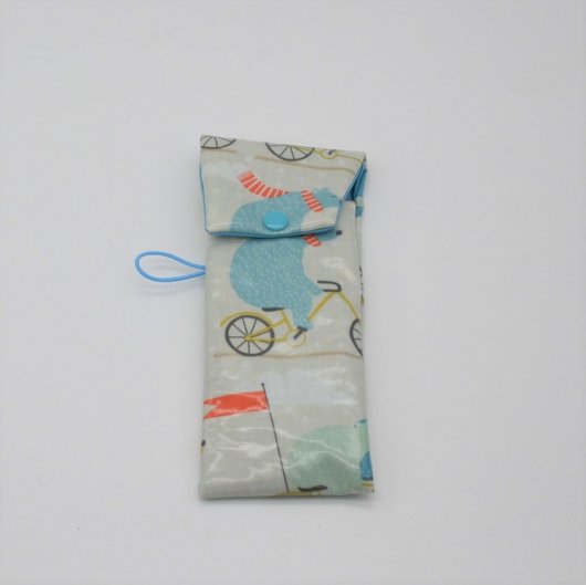 Etui imperméable pour brosse à dent et dentifrice motif ours à vélo