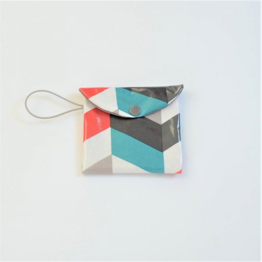 Pochette savon imperméable motif chevron