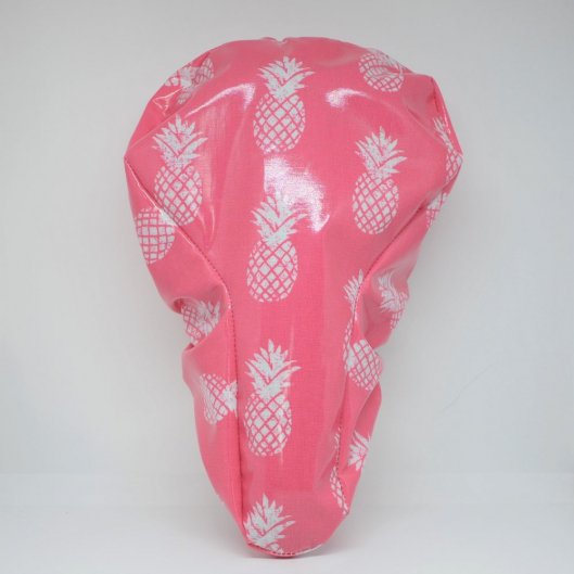Housse pour selle de vélo, imperméable en tissu enduit rose ananas
