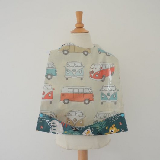Maxi Bavoir Imperméable Réversible avec Poche Récupération combi/jungle