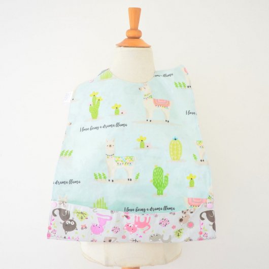 Maxi Bavoir Imperméable Réversible avec Poche Récupération lama/chats