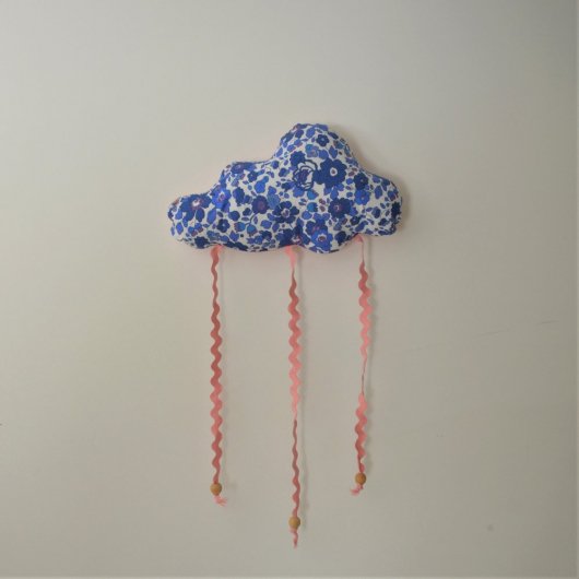 Nuage décoration/accroche barrette Liberty Betsy lavande