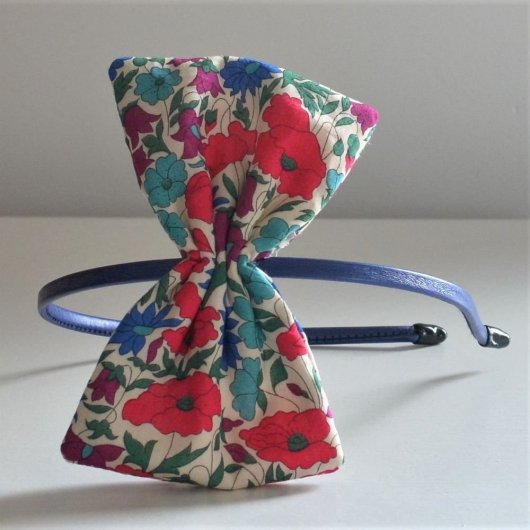 Serre tete noeud Liberty Poppy and daisy canard