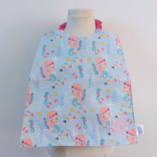 Serviette élastiquée imperméable chouette/sirenes