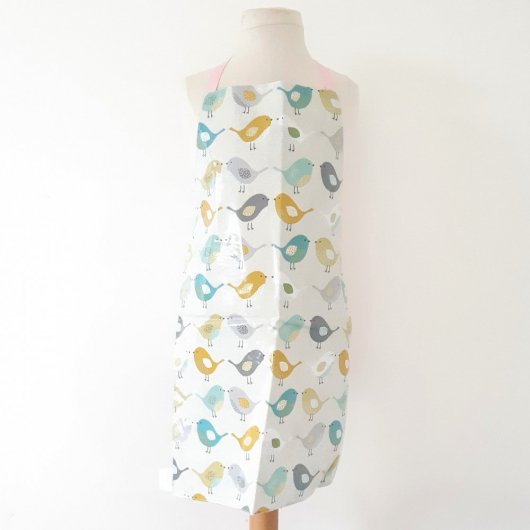 Tablier Imperméable Réversible oiseaux/licorne 3/8 ans