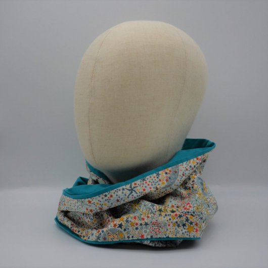 Tour de cou adulte mi saison double tour liberty Adelajda multicolore