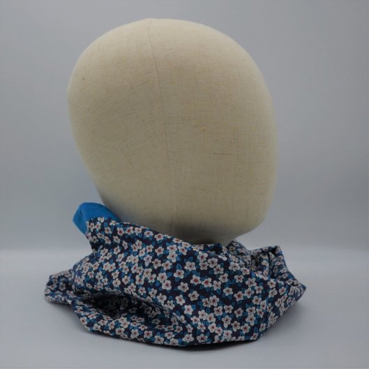 Tour de cou adulte mi saison double tour liberty Fion bleu