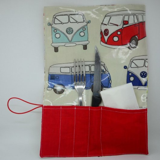 Trousse imperméable pour transporter les couverts