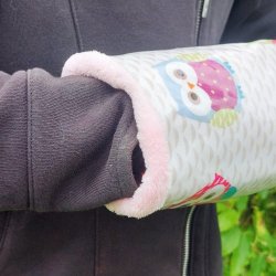 Moufles main enfant vélo/poussette protection imperméable et chaude chouette