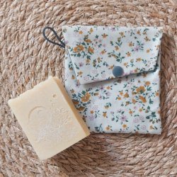 Pochette savon solide mini trousse fleurie boheme chic