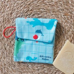 Pochette savon solide mini trousse fleurie
