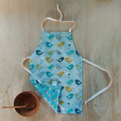 Tablier cuisine enfant Imperméable Réversible fraise/glace 