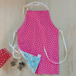 Tablier cuisine enfant Imperméable Réversible fraise/glace 