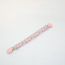 Attache doudou Liberty Eloise rose