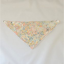 Bandana Bavette Liberty Adelajda multicolore et éponge blanche