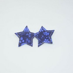 Barrette Etoile petite taille Liberty Capel bleu nuit. Lot de 2