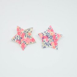 Barrette Etoile petite taille Liberty Wiltshire pois de senteur Lot de 2