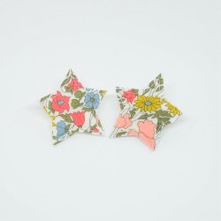 Barrette Etoile petite taille Liberty Poppy and daisy venus. Lot de 2