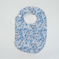 Bavoir Liberty Wiltshire bleu et éponge blanche