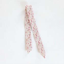 Bracelet fille foulard tissu à nouer Eloise rose pour cadran montre