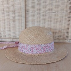 Ceinture foulard rose tissu multi fonction liberty mitsi valeria rose