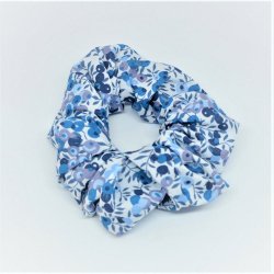 Chouchou cheveux scrunchie liberty Wiltshire bleu