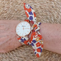Montre foulard à nouer bracelet Liberty Betsy automne