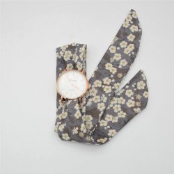 Montre femme foulard à nouer bracelet Liberty Mitsi gris