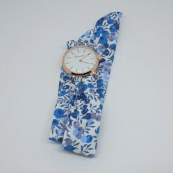 Montre foulard à nouer bracelet Liberty Wiltshire bleu