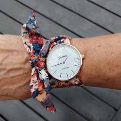 Montre femme foulard à nouer bracelet tissu Liberty Thorpe automne