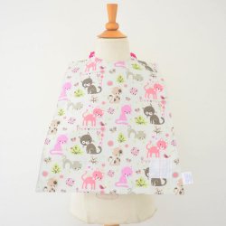 Serviette élastiquée imperméable chouette/chat