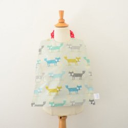 Serviette maternelle élastique imperméable renard bleu/véhicules