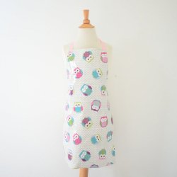 Tablier Imperméable Réversible chouette et sirenes 3/8 ans