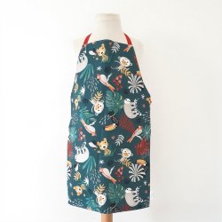 Tablier Imperméable Réversible jungle et mappemonde 3/8 ans